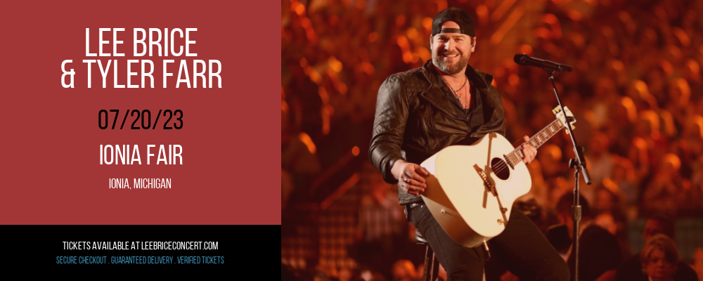 Lee Brice & Tyler Farr at Lee Brice Concerts tickets Lee Brice & Tyler Farr at Lee Brice Concerts