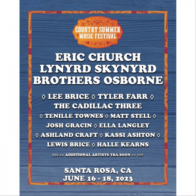 Country Summer Music Festival: Lynyrd Skynyrd, Eric Church & Brothers Osborne - 3 Day Pass at Lee Brice Concerts