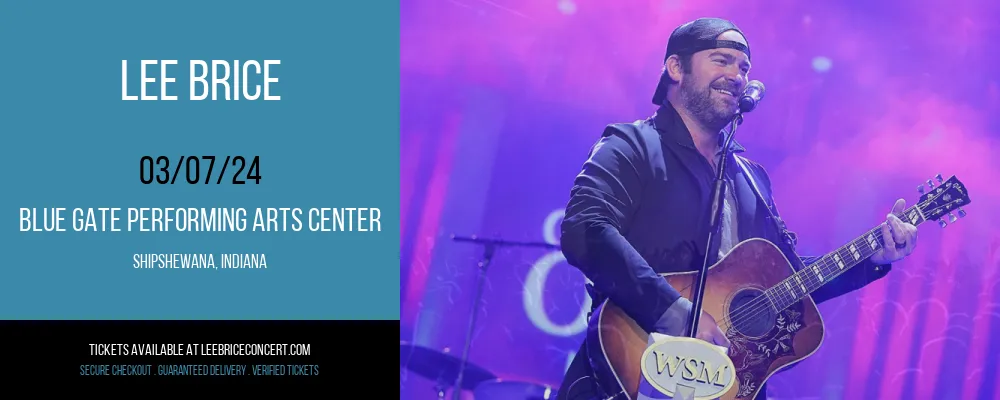 Lee Brice at Blue Gate Performing Arts Center at Blue Gate Performing Arts Center